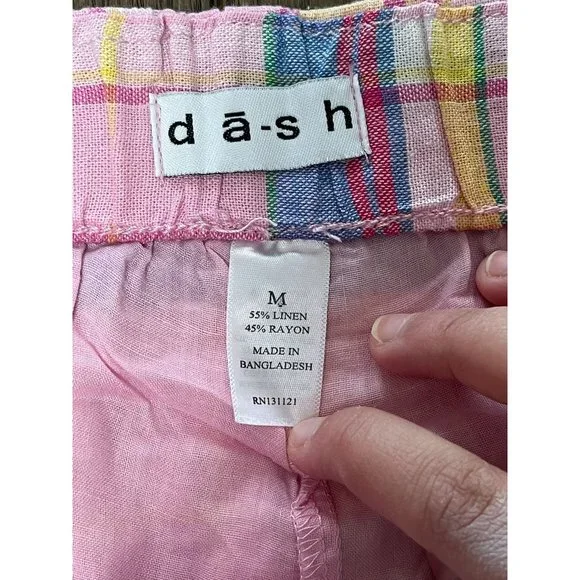 NWT Purple & More Womens Skort Pink Plaid Short Buttone Elastic - Picture 3 of 5